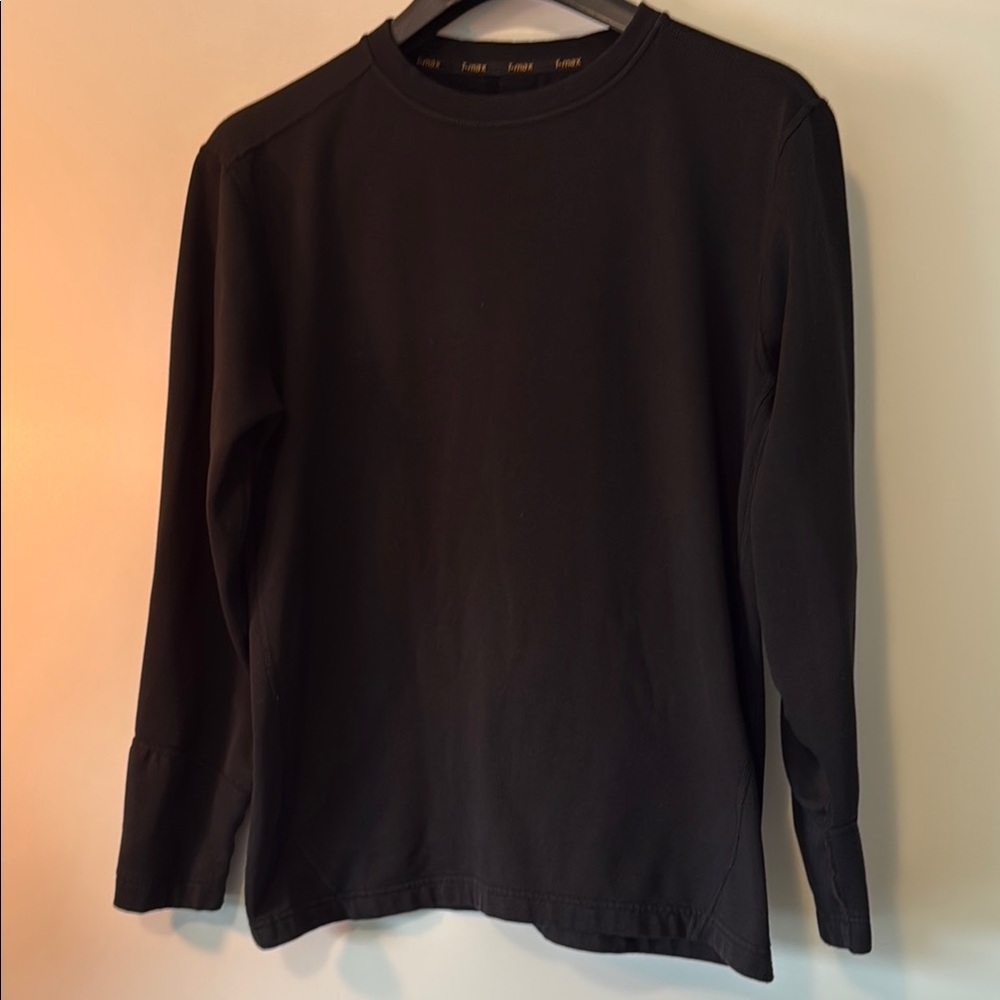 Black Long Sleeve Crew Neck Tee